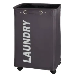 Wenko Wäschesammler Quadro grau 79 l