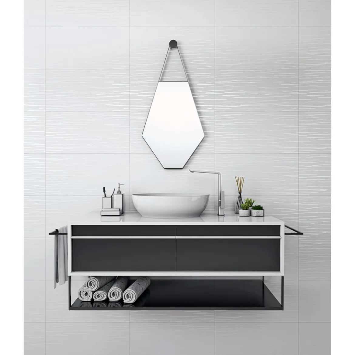 WF appeal white satin matt gl.30x60x0,7cm rek. 60