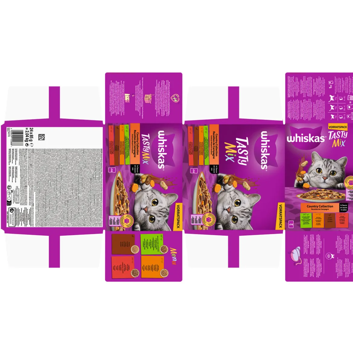 Whiskas Multipack Country Collection in Sauce 24 x 85 g