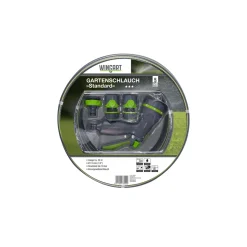WingartGartenschlauch Standard grau mit grünen Streifen 1/2