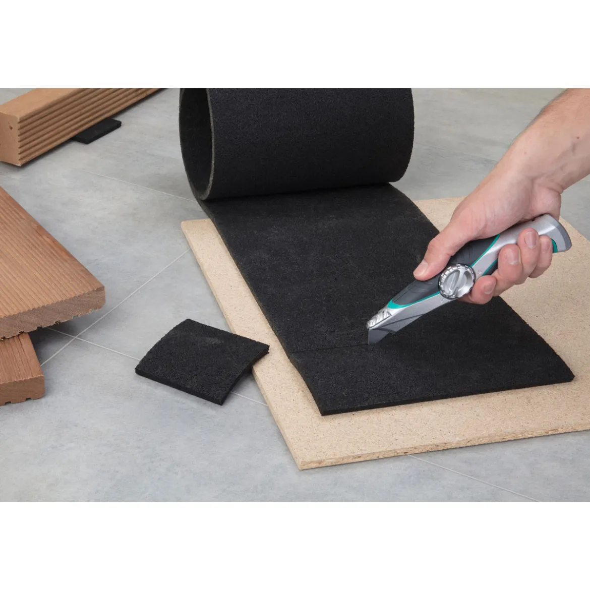 WolfcraftProfi-Trapezklingen-Messer mit Feststehklinge