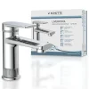 WT-Armatur Liverpool chrom Eco-Klick-Kartusche inkl.Push-Open-Garnitur