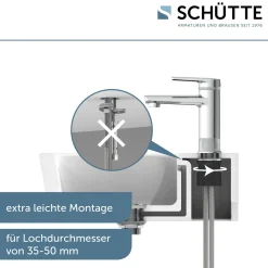 WT-Armatur Liverpool chrom Eco-Klick-Kartusche inkl.Push-Open-Garnitur