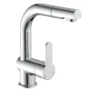 WT-Armatur London chrom mit HaarbrauseKeramikkartusche inkl.Push-Open-Garnitur
