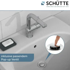 WT-Armatur London chrom mit HaarbrauseKeramikkartusche inkl.Push-Open-Garnitur