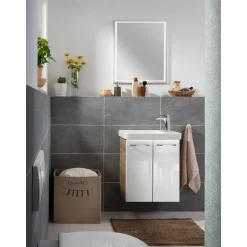 WT-Unterschrank GWC 52x61x27,5 AsEi/wei.Milano 2 Tueren, 1 Einlegeboden