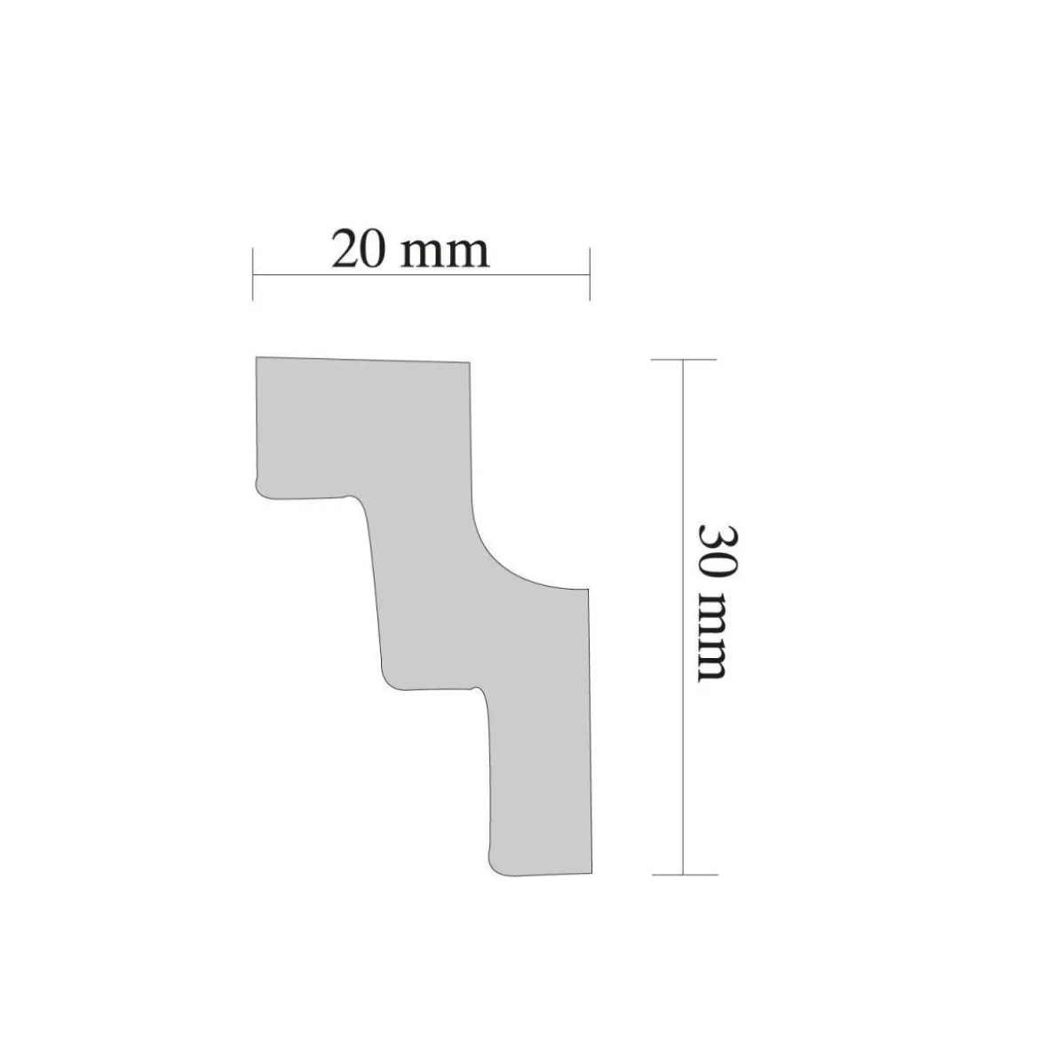 Zierleiste A 30 weiß 1,0 m