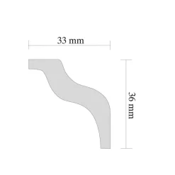 Zierprofil Lena 2 x 2 m weiß